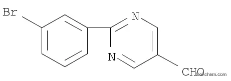 Molecular Structure of 1086393-72-7 (2-(3-Bromophenyl)pyrimidine-5-carboxaldehye)